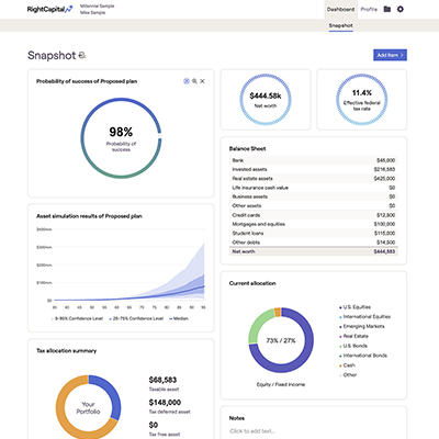 Right Capital page snapshot